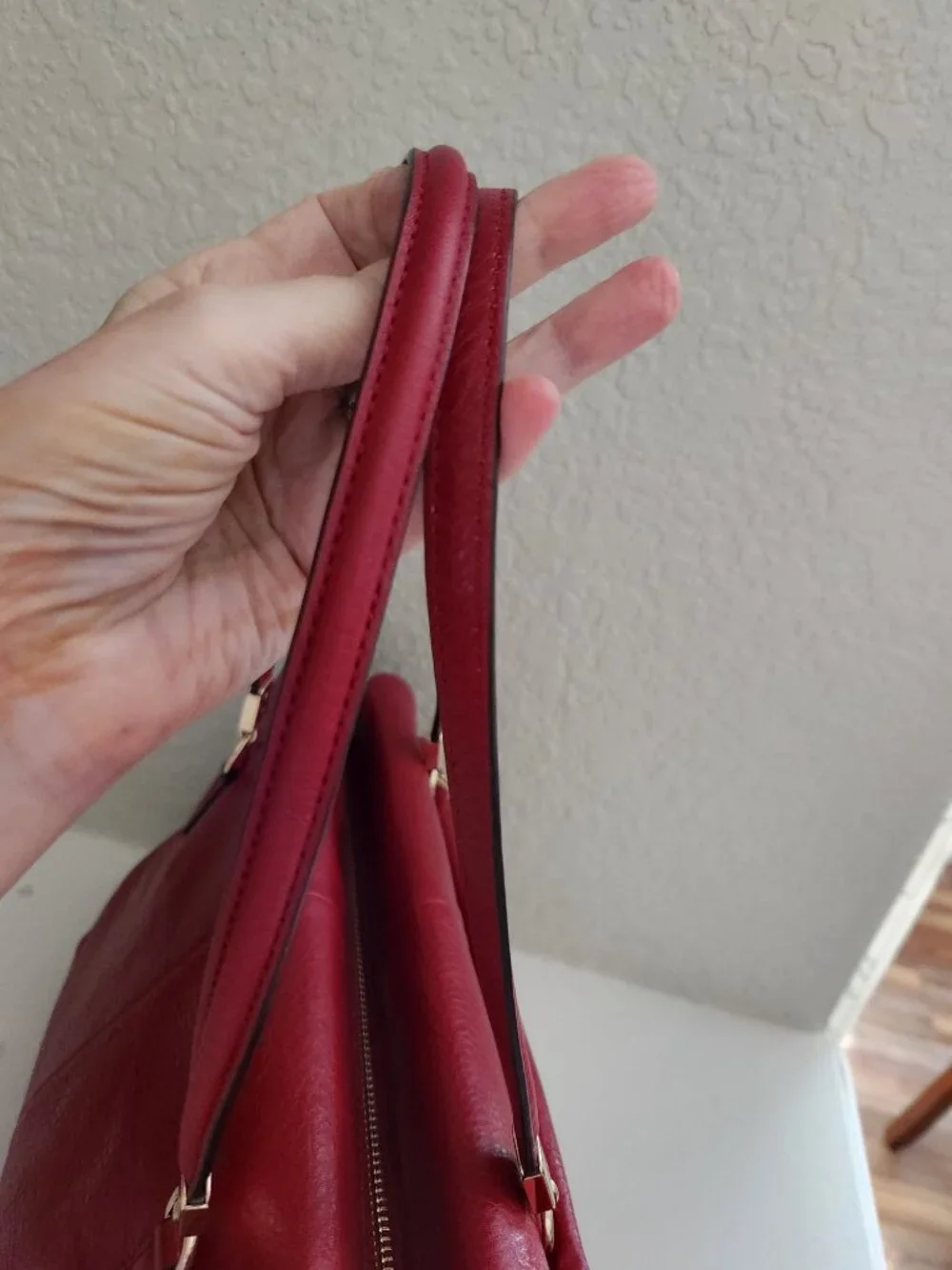 Euc Coach Madison Scarlet Leather Shoulder Bag Purse